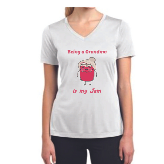 Ladies Competitor V-Neck T-Shirt - Being a Grandma is my Jam