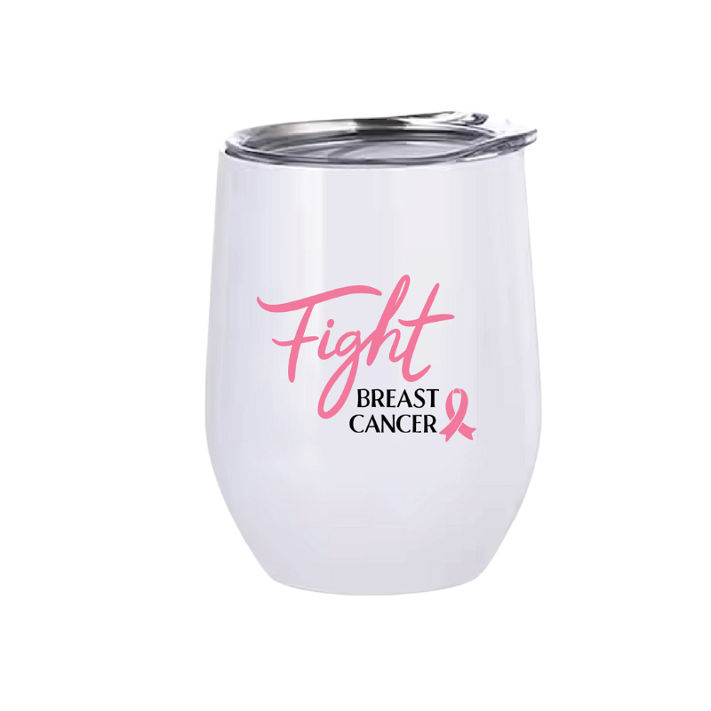 Breast Cancer Awareness 12oz Sip Rite Stemless Sublimation Tumbler