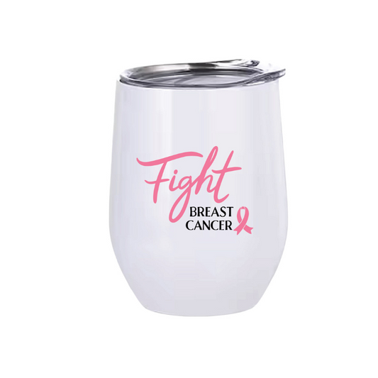 Breast Cancer Awareness 12oz Sip Rite Stemless Sublimation Tumbler
