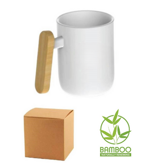 Ceramic Mug with Bamboo Handle