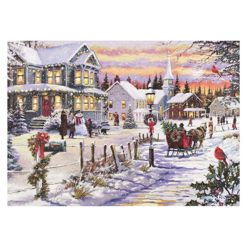 Peter Pauper Village Sleigh Ride Deluxe Boxed Holiday Cards (20/Box)