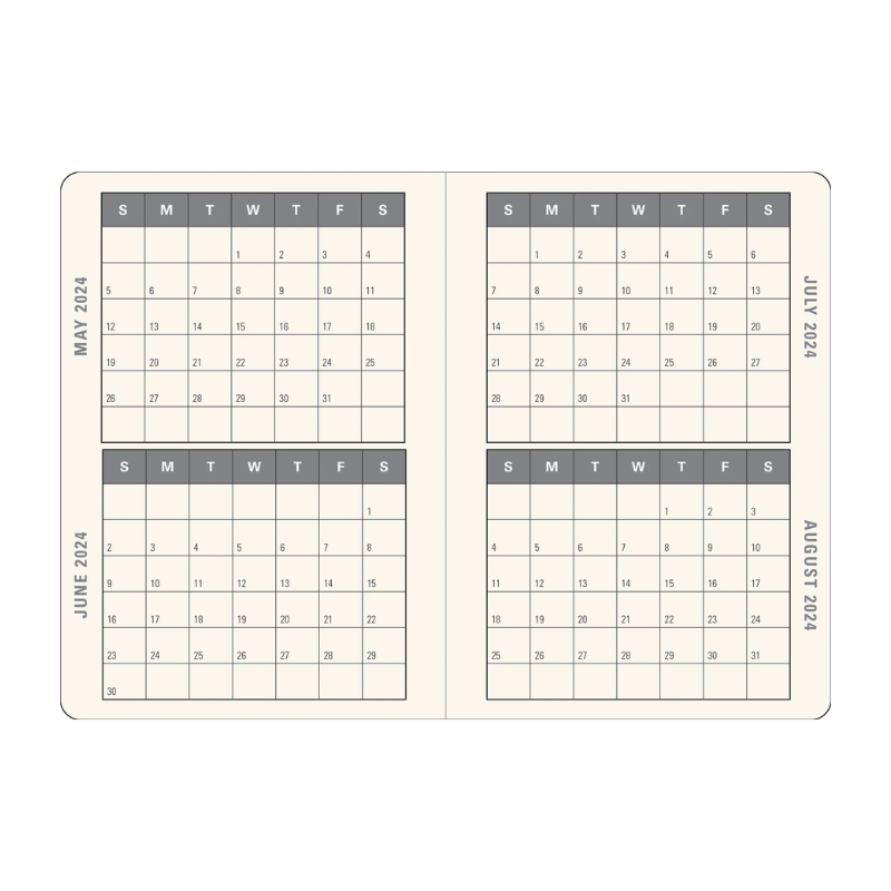 Peter Pauper 2024 Floral Fields Weekly Planner / Diary - 5" x 7"
