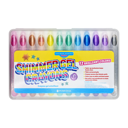 Peter Pauper Studio Series Junior Shimmer Gel Crayons (12/Pack)