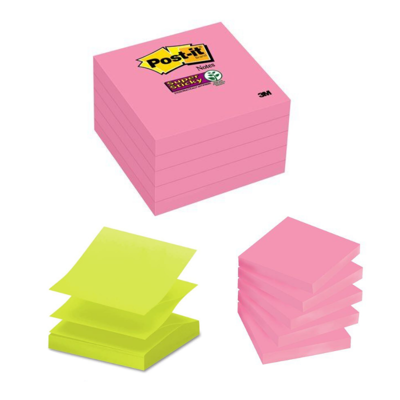 3M Neon 3" X 3" Post-it Notes (100 Sheets)