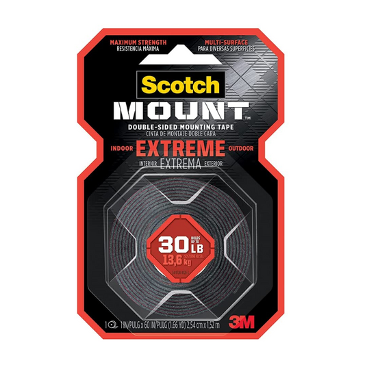 3M Scotch Mount™  1" X 60" Extreme Double Sided Mounting Tape
