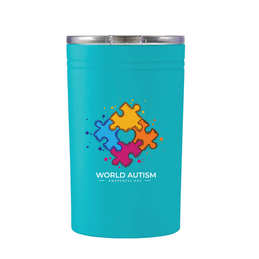 Autism Awareness - Turquoise Sherpa 11oz Vacuum Tumbler & Insulator