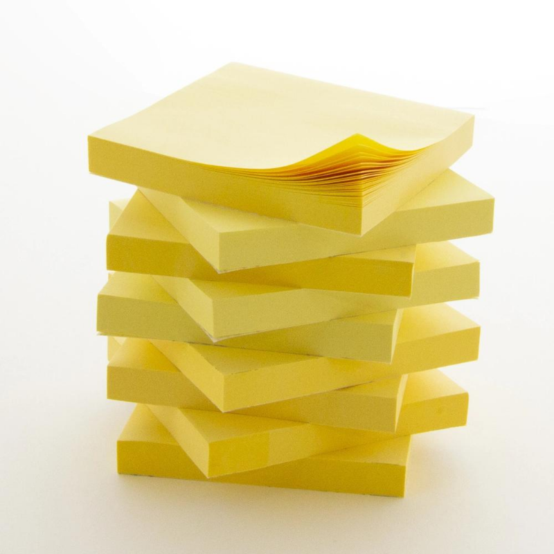 BAZIC 100 Sheets 3" X 3" Yellow Stick On Notes