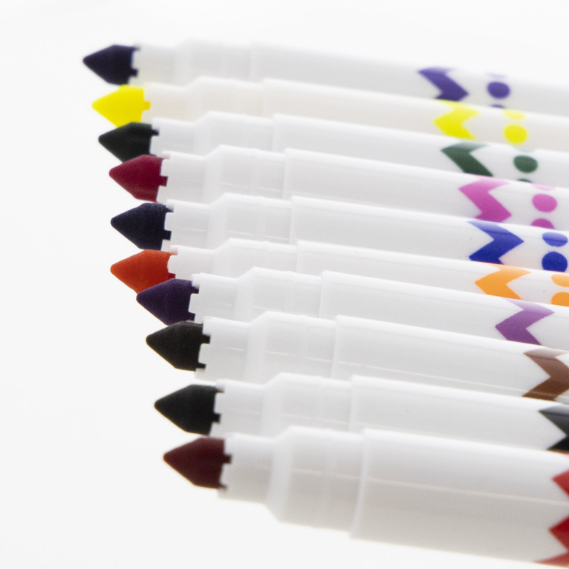 BAZIC 10 Color Super Tip Washable Markers