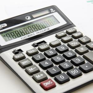 BAZIC 12-Digit Desktop Calculator w/ Profit Calculation & Tax Functions