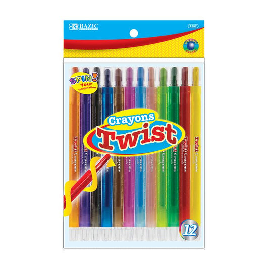 BAZIC 12 Color Propelling Crayons