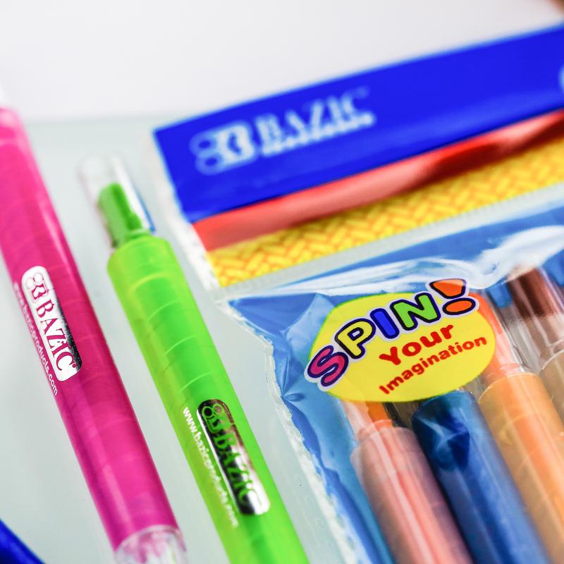 BAZIC 12 Color Propelling Crayons