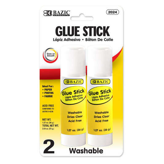BAZIC 36g / 1.27oz Jumbo Glue Stick (2/Pack)