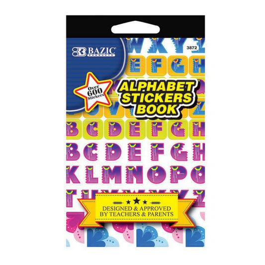 BAZIC Alphabet Sticker Book