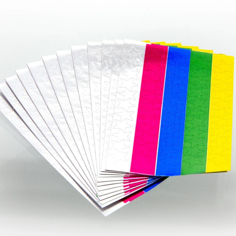 BAZIC Assorted Color Foil Star Label (660/Pack)