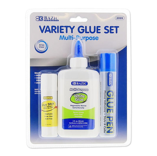 BAZIC Assorted Glue Sets (3/Pack)