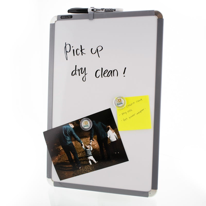 BAZIC 11" X 17" Magnetic Dry Erase Board w/ Marker & Magnets