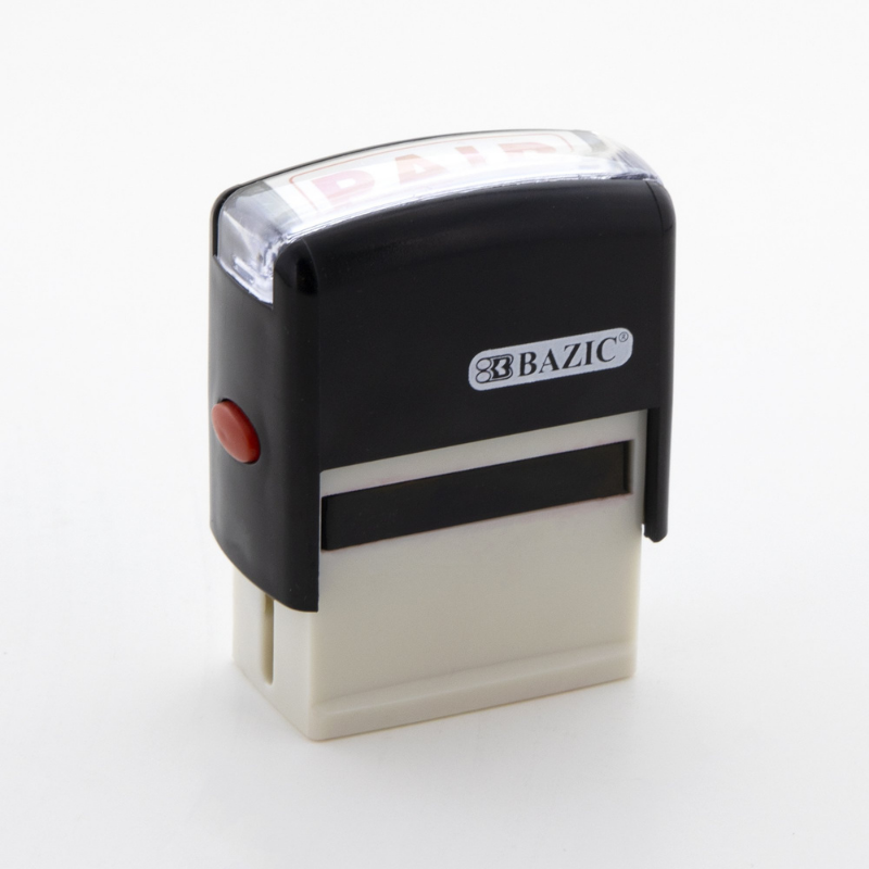 BAZIC Received Self Inking Rubber Stamp (Red Ink)