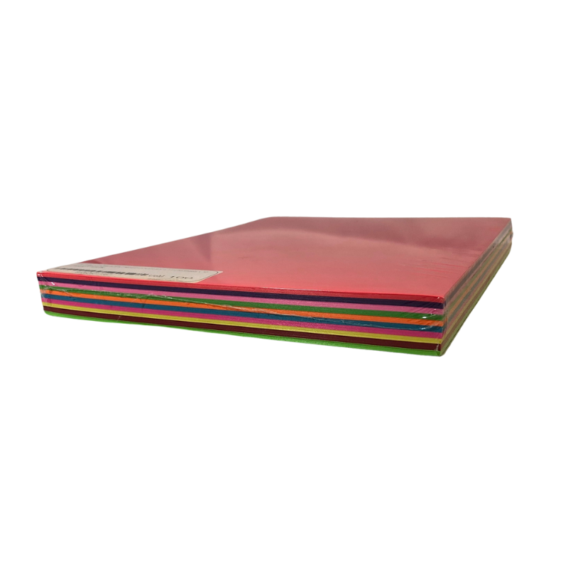 BriCha 176gsm Coloured Board (100 Sheets) - Assorted - 8.5" x 11"