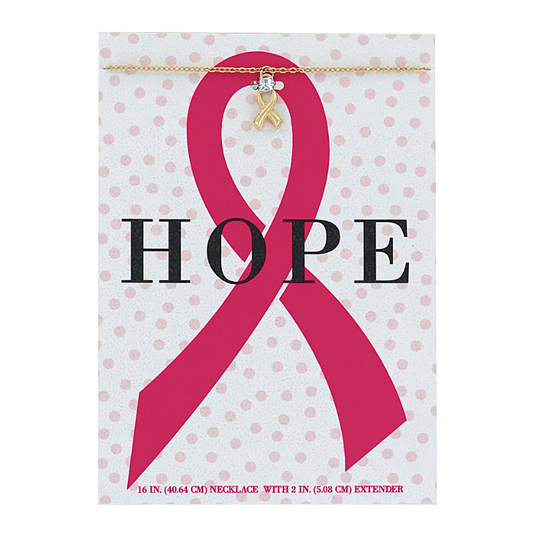 Breast Cancer Awareness Petite Ribbon Pendant