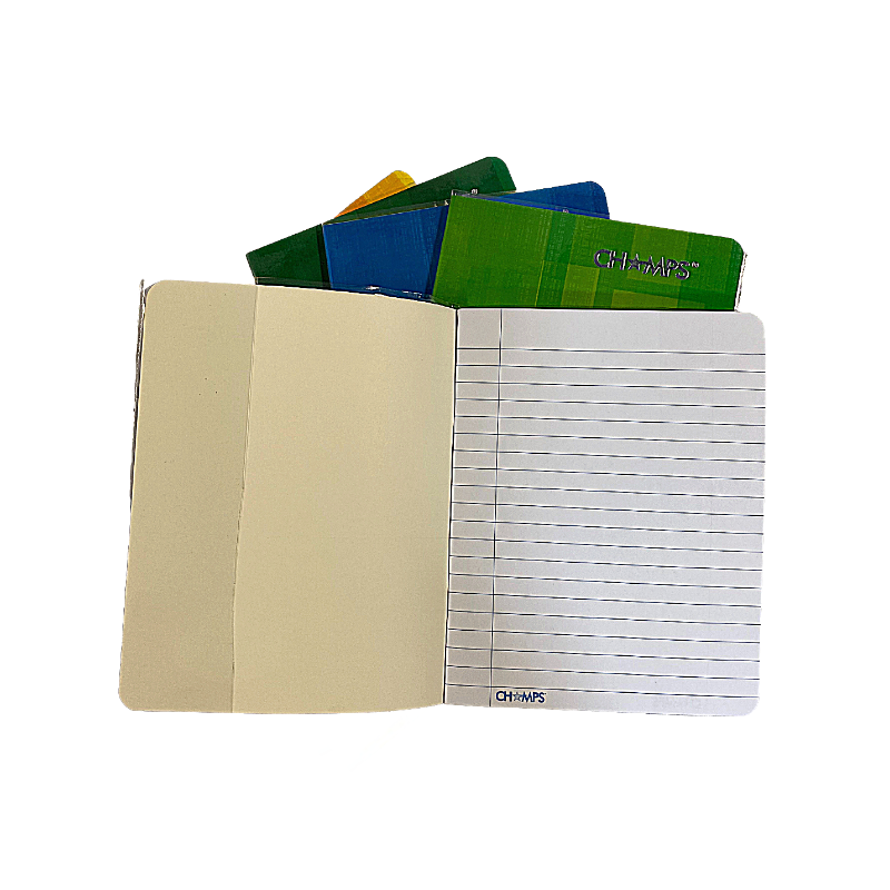 Champs Exercise Book With Clear Jacket Cover - Single Line - 8" x 6¼" - 60shts / 120pgs