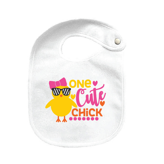 Easter Baby Bib - One Cute Chick