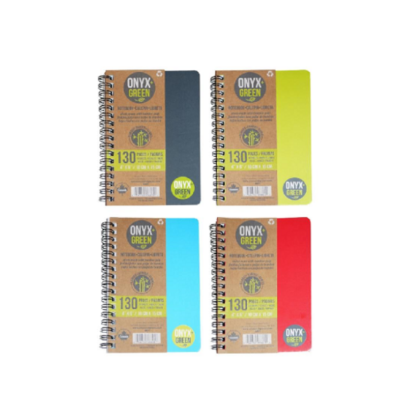 Onyx & Green Eco-Friendly 4″ x 6″ Notebook