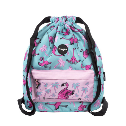 Fringoo Drawstring Backpack - Flamingo