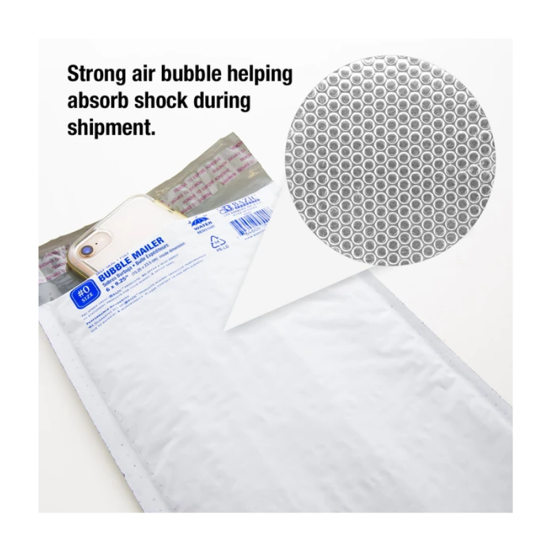 BAZIC Poly Bubble Mailer (#0) 6" x 9.25" (25/Pack)