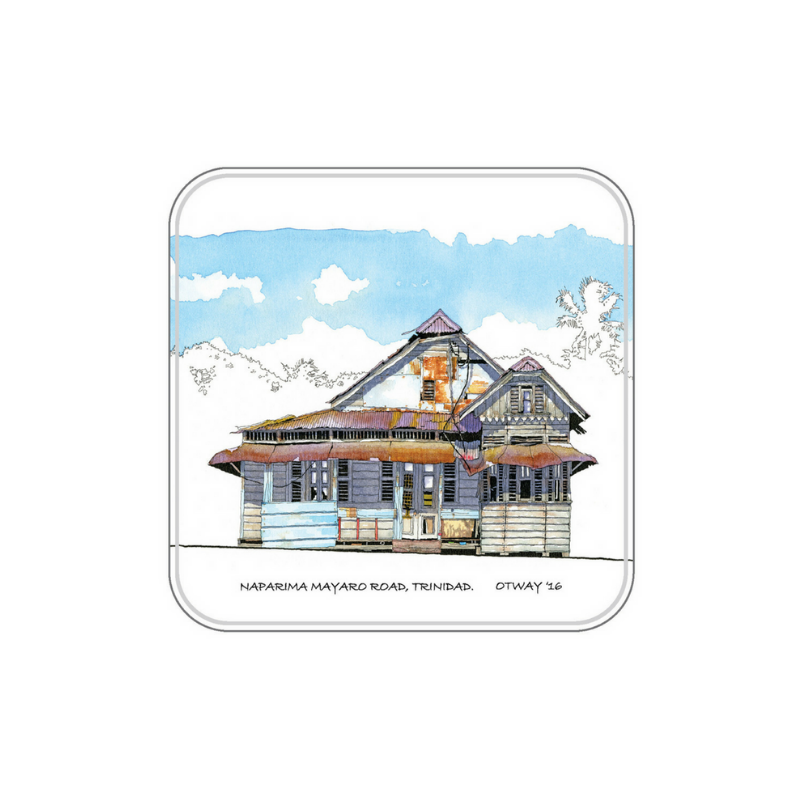 John Otway – 4PC Acrylic Coaster Set – Antique Houses in Southern Trinidad