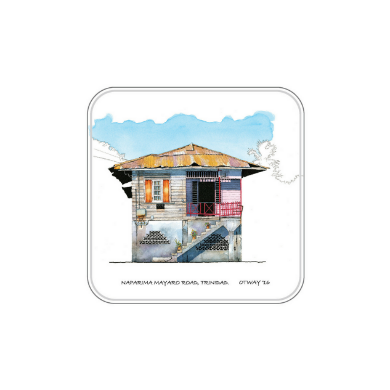John Otway – 4PC Acrylic Coaster Set – Antique Houses in Southern Trinidad