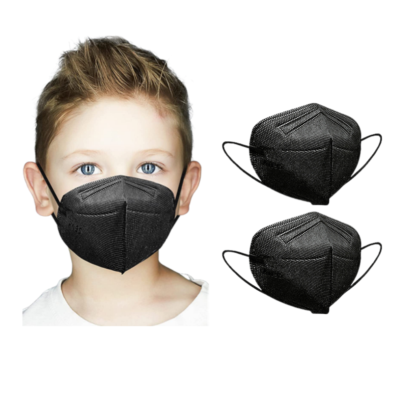 Kids Black KN95 Face Mask – Pack of 20