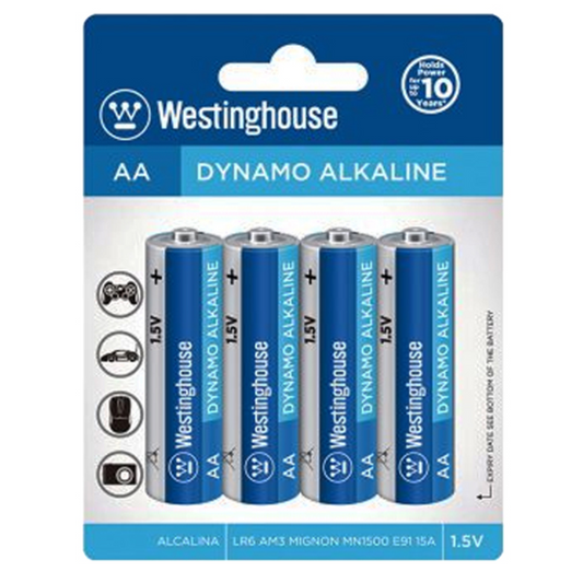 Westinghouse Alkaline AA Battery 4/Pk