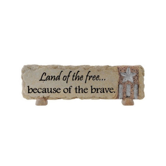 Carson Home Accents Land of Free Stone Note