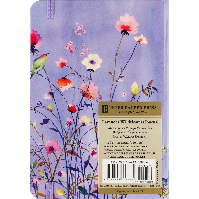 Peter Pauper Lavender Wildflowers Journal - 5" x 7"