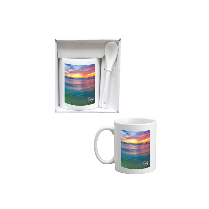 Nyla Singh – Ceramic Mug & Spoon – Colours of a Sunset