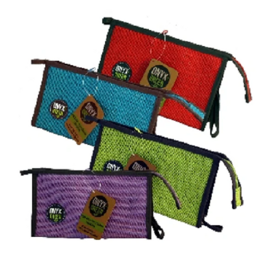 Onyx & Green Eco-Friendly Pencil Pouch With Gusset