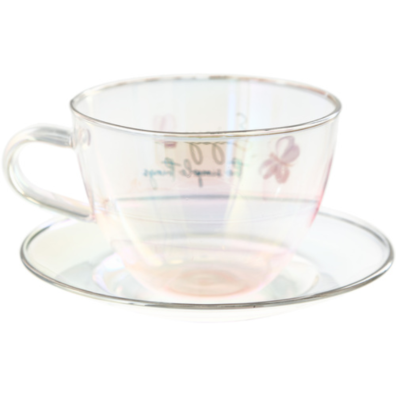 Pavilion 7oz Glass Tea Cup and Saucer - Enjoy