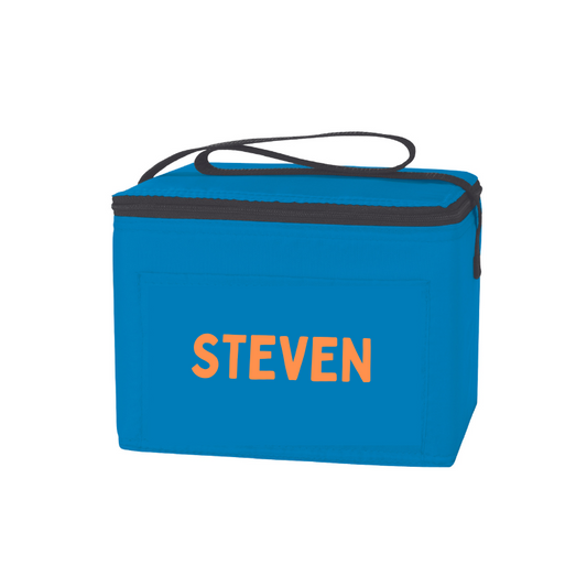 Personalised Rectango Cooler Lunch Bag - Blue