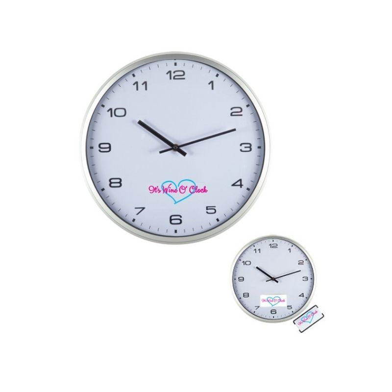 Personalised Wall Clock with Silver Frame