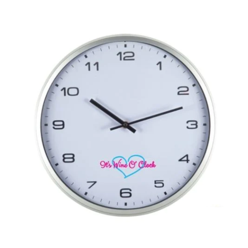 Personalised Wall Clock with Silver Frame