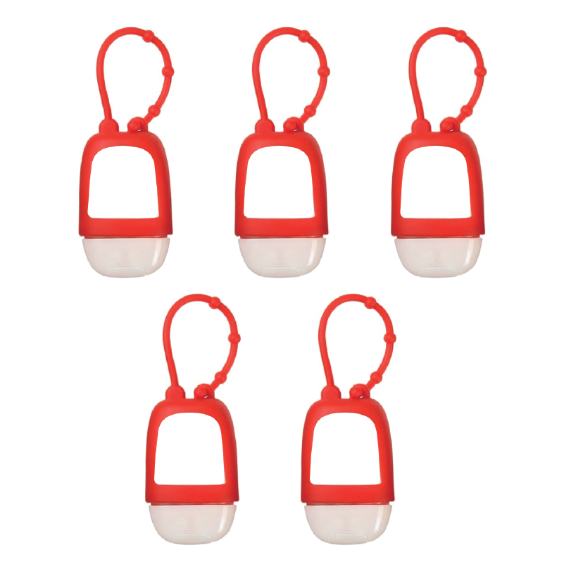 Bundle UP - 1oz Hand Sanitizer In Silicone Case with Strap - Pack of 5