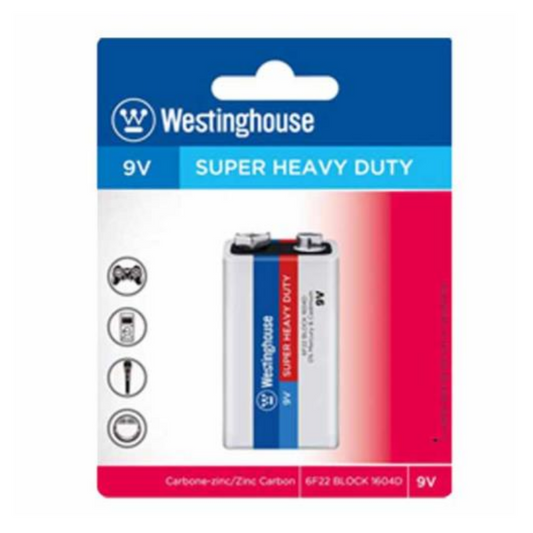 Westinghouse Super Heavy Duty 9V Battery 1/Pk