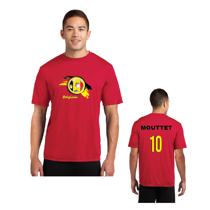 Football Fever Mens Competitor T-Shirt - Belgium