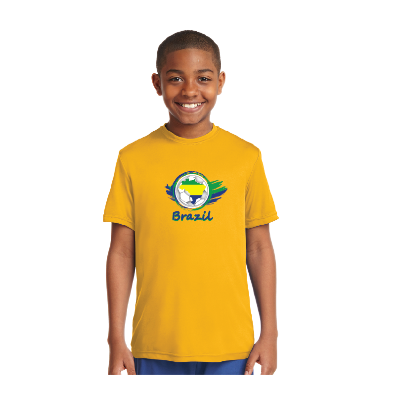 Football Fever Kids Competitor T-Shirt - Brazil