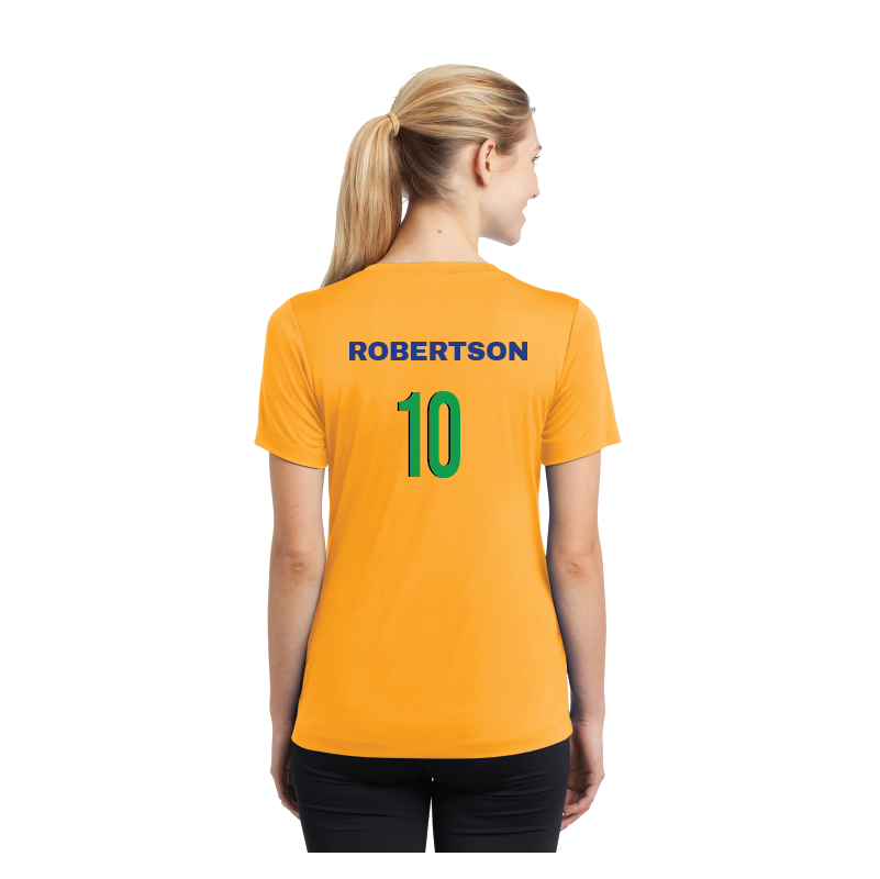 Football Fever Ladies Competitor V-Neck T-Shirt - Brazil