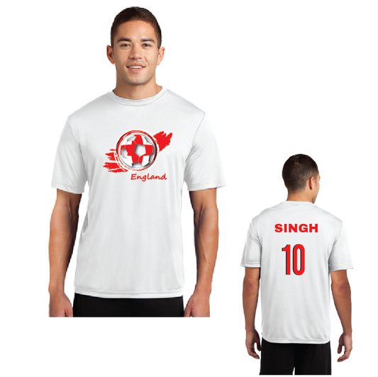 Football Fever Mens Competitor T-Shirt - England