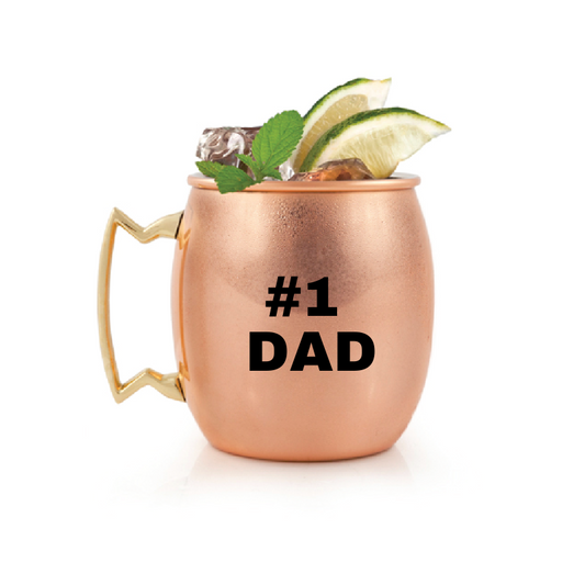 Father's Day 16oz Moscow Mule Mug - #1 DAD