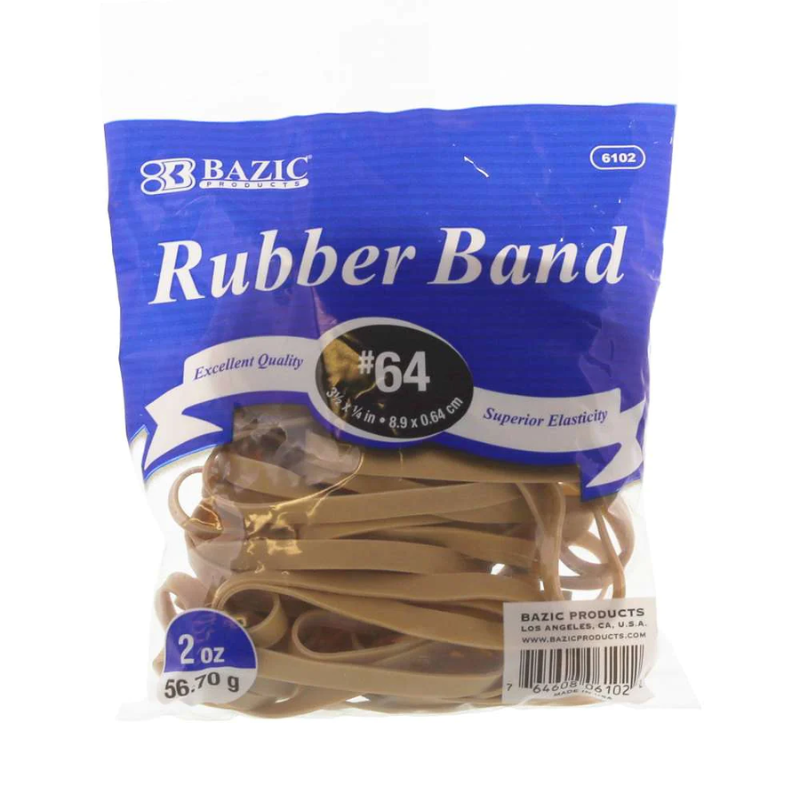 BAZIC 2 Oz./ 56.70 g #64 Rubber Bands