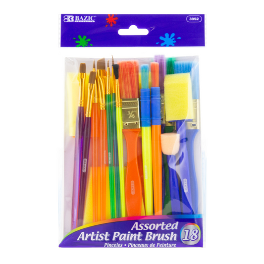 BAZIC 18pc Paint Brush Set