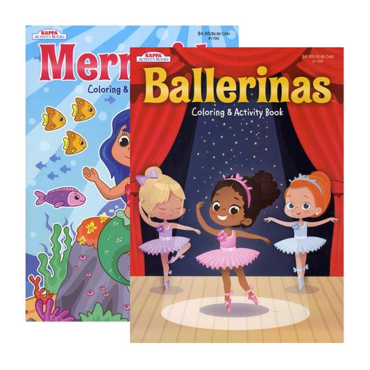 BAZIC KAPPA Mermaids & Ballerinas Colouring & Activity Book
